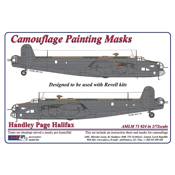 Camouflage Painting masks Handley Page Halifax (Revell) AMLM73024