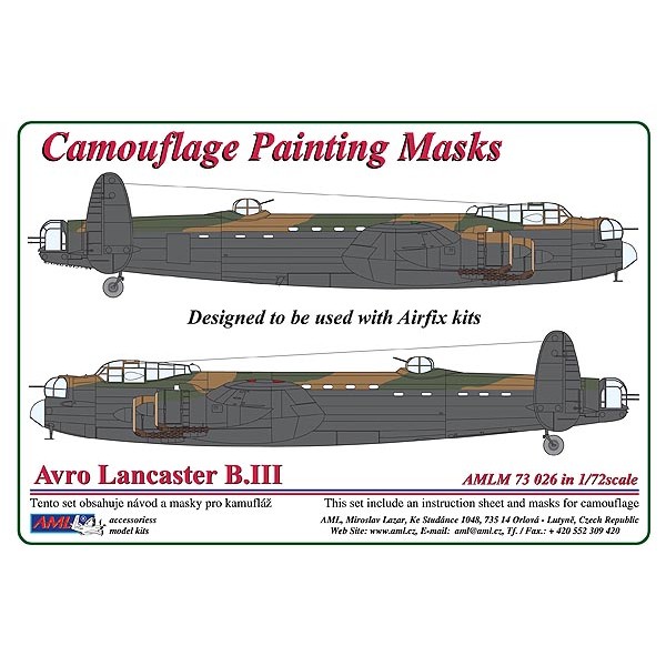 Camouflage Painting masks Avro Lancaster B.II (Airfix) AMLM73026