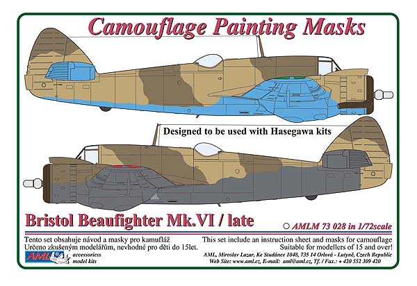 Camouflage Painting masks Bristol Beaufighter MKVI -Late AMLM73028