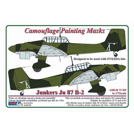 Camouflage Painting masks Junkers Ju87B-2 (Zvezda)  AMLM73031