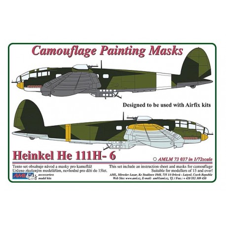 Camouflage Painting masks Heinkel He111H-6 (Airfix)  AMLM73037