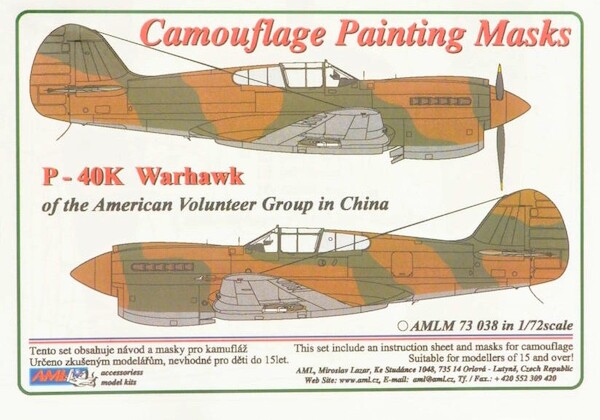 Camouflage Painting masks Curtiss P40K Warhawk (AVG)  AMLM73038