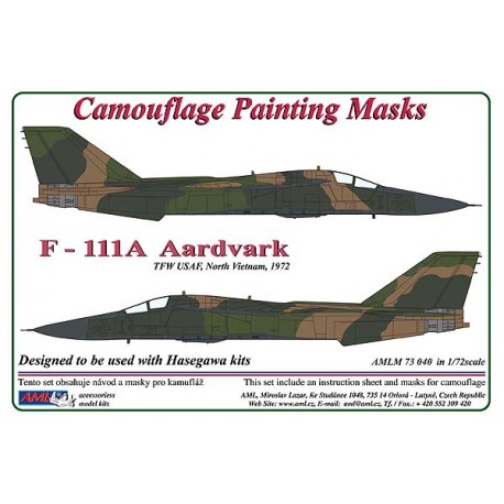 Camouflage Painting masks F111A Aardvark (Hasegawa)  AMLM73040
