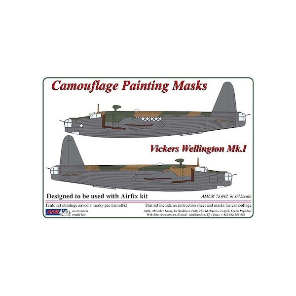 Camouflage Painting masks Vickers Wellington MKI (Airfix) AMLM73042