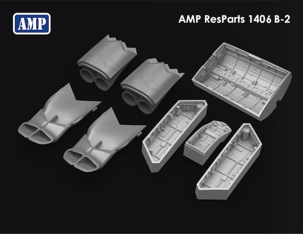 B2 Spirit Wheel bays, engine intakes, exhausts and Bomb Bay (Academy) AMP1406