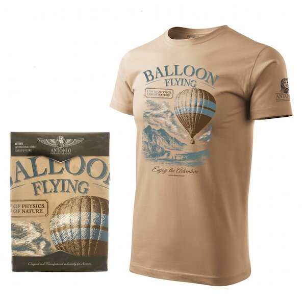 T-Shirt with hot air BALLOON FLYING  