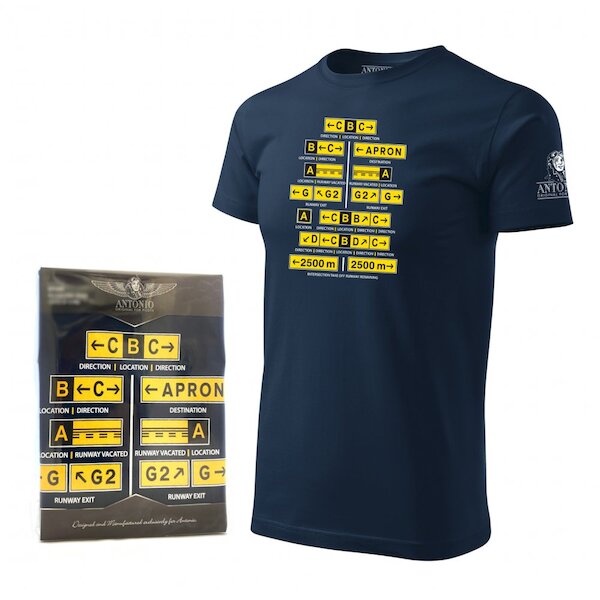 T-Shirt with airport traffic MARKING Large 01143515
