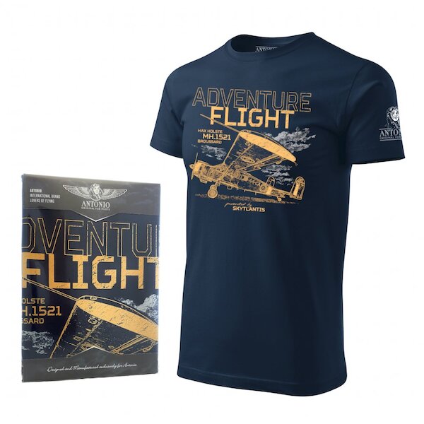 T-Shirt Adventure Flight Max Holste MH1521 Broussard Large 02145515