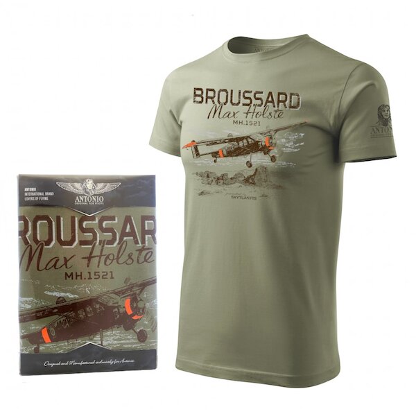 T-Shirt with airplane MH.1521 Broussard Large  02145615