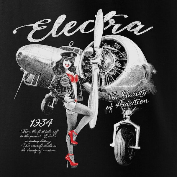 T-Shirt with Lockheed L-10 Electra Small 02147313