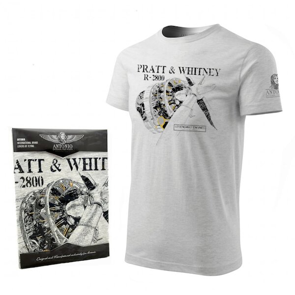 T-Shirt with with engine Pratt & Whitney R-2800 ANT-R2800-MAIN