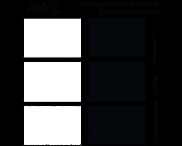 Hatching Lines (Black & White) 0.1mm, 0.2mm, 0.3mm AN049