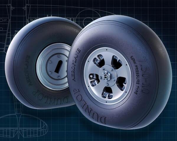 Resin Wheel set for KOTARE Spitfire MK I AN073