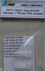 Canopy Avia B534 (2x) plus PE detail set (RS) APV72001