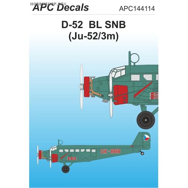 D-52 (Junkers Ju52/3m) (BL-SNB Czechoslovak Police Air Force) APC144114