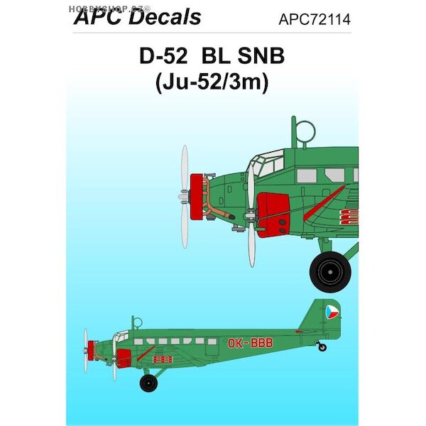 D-52 (Junkers Ju52/3m) (BL-SNB Czechoslovak Police Air Force)  APC72114