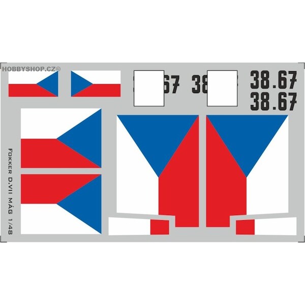 MAV Fokker DVII Replacement decal for Eduard kit (Flag version)  APCR48002