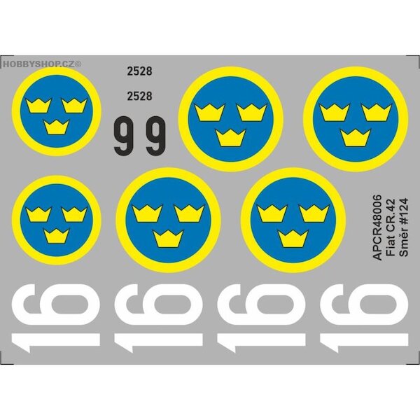 Fiat CR42 Falco Replacement decal for SMER kit APCR48006