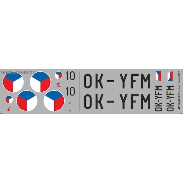 Piper L4 Cub Replacement decal for SMER kit APCR48009