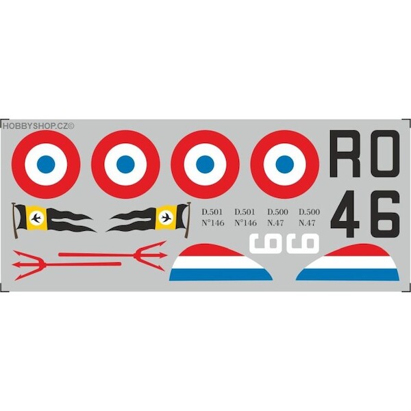 Dewoitine D500/D501 Replacement decal for SMER kit  APCR72003