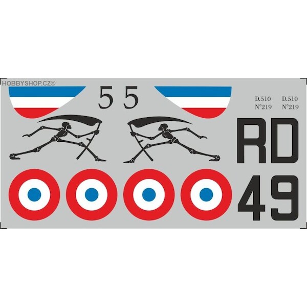 Dewoitine D510 Replacement decal for SMER kit APCR72004