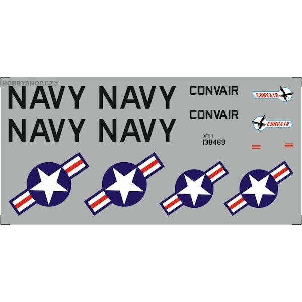 Convair XFY-1 Pogo  Replacement decal for KP and Mastercraft kit  APCR72005
