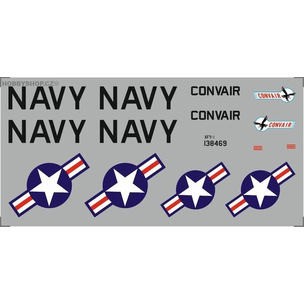 Convair XFY-1 Pogo Replacement decal for KP and Mastercraft kit APCR72005