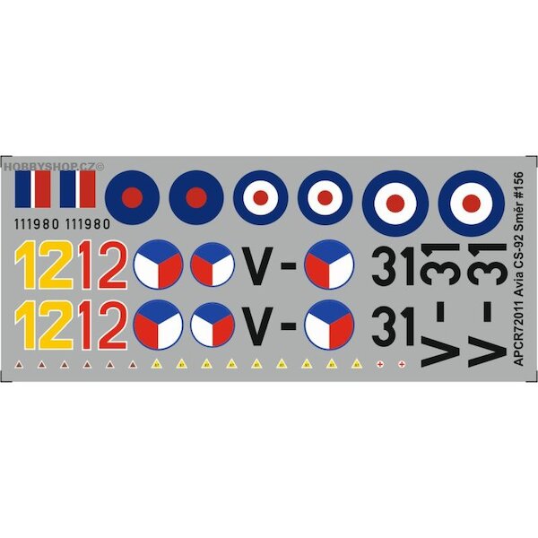 Avia CS92 (Me262B) Replacement decal for SMER APCR72011