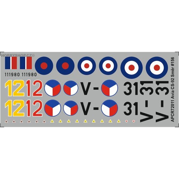 Avia CS92 (Me262B) Replacement decal for SMER  APCR72011