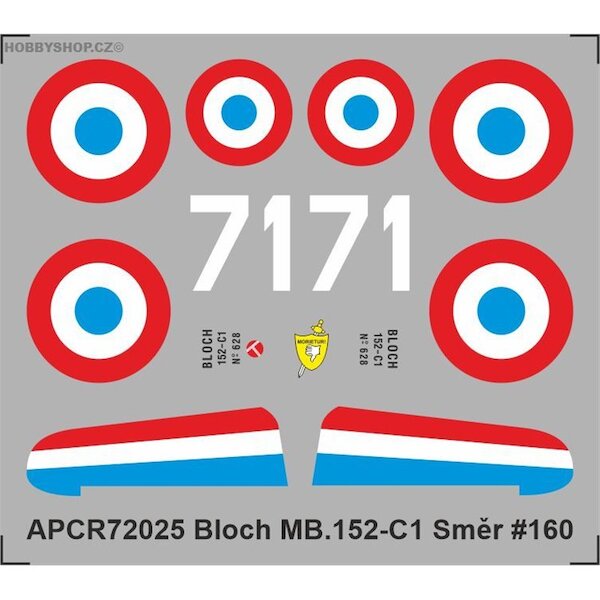 Bloch 152C-1 Replacement decal for SMER kit APCR72025