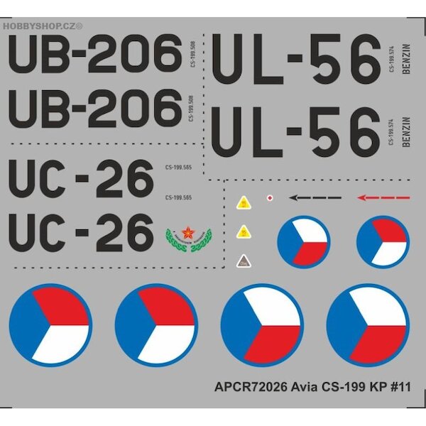 Avia CS199 Replacement decal for KP kit  APCR72026