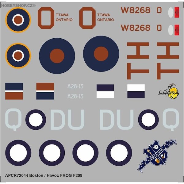 Douglas Boston/Havoc Replacement decal for FROG kit APCR72044