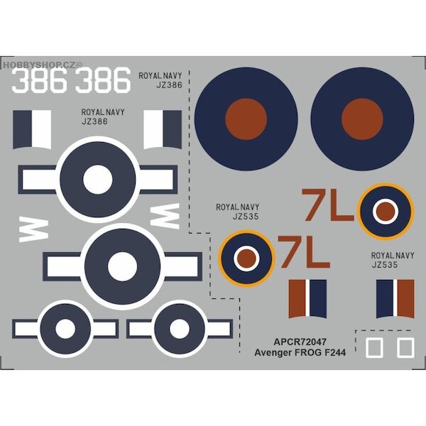 TBF Avenger Replacement decal for FROG kit APCR72047