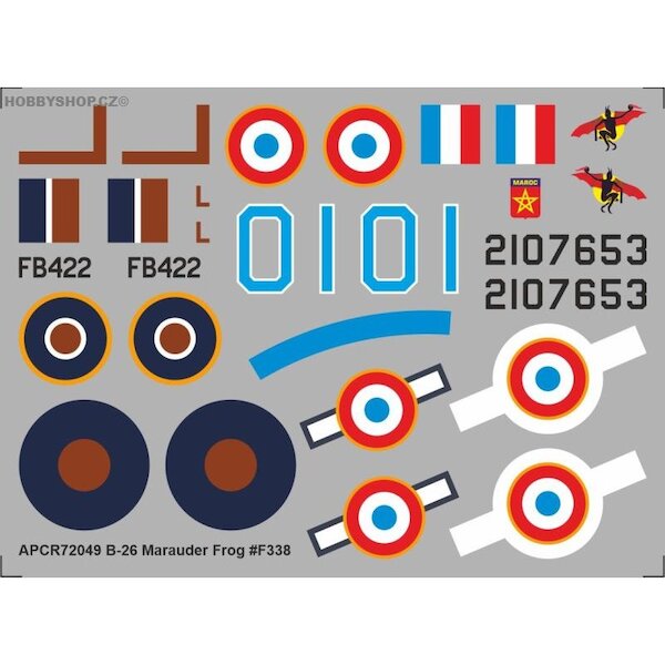 B26 Marauder Replacement decal for FROG kit APCR72049