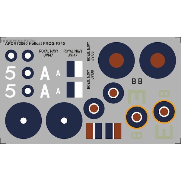 Grumman F6F-3 Hellcat Replacement decal for FROG kit APCR72060