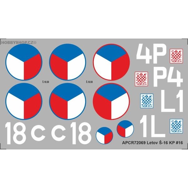 Letov S16 Replacement decal for KP kit APCR72069