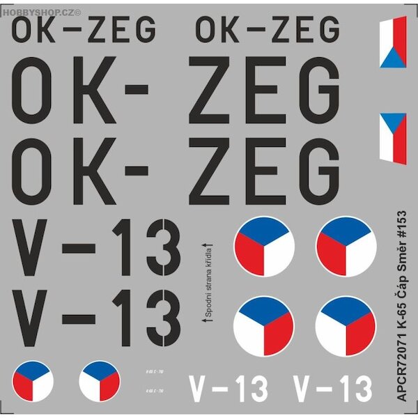 Mraz K65 Kap Replacement decal for Smer kit APCR72071