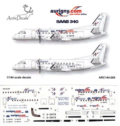 Saab 340 (Aurigny White)  ARC144-005