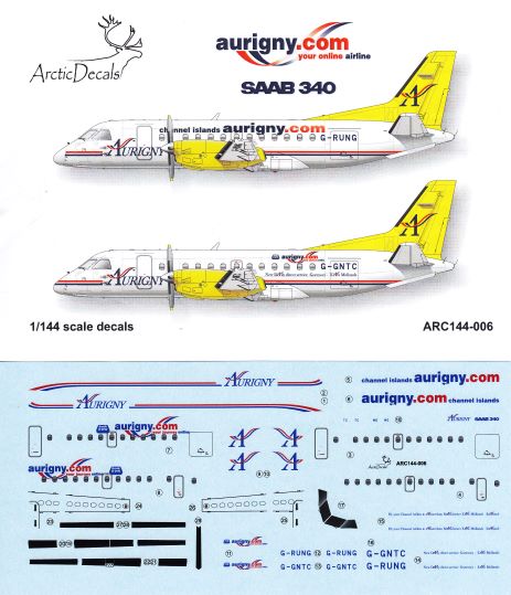 Saab 340 (Aurigny Yellow) ARC144-006