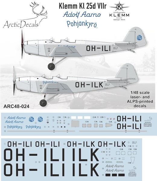 Klemm KL25D (OH-ILI/ OH-ILK 'Adolf Aarno / Pohjankyrö') ARC48-024