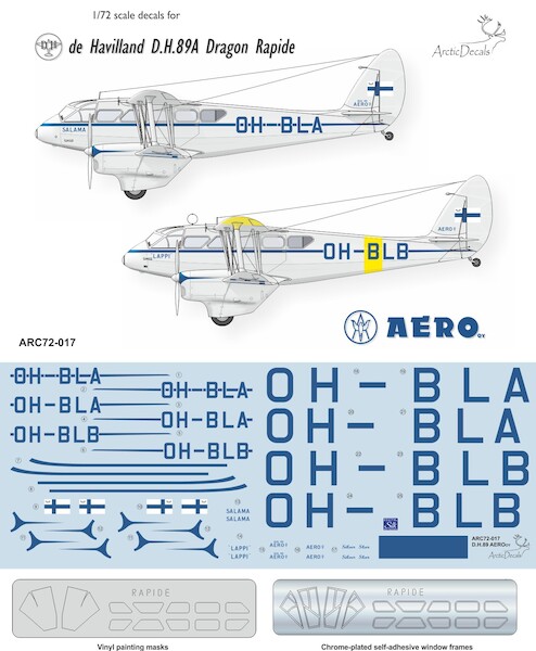 De Havilland DH89 Dragon Rapide (Aero OY)  ARC72-017