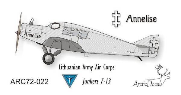 Junkers F13 (Lithuanian Army Air Corps "Annelise") ARC72-022