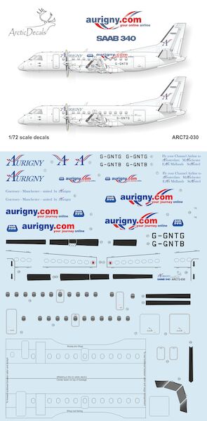 Saab 340 (Aurigny White)  ARC72-030