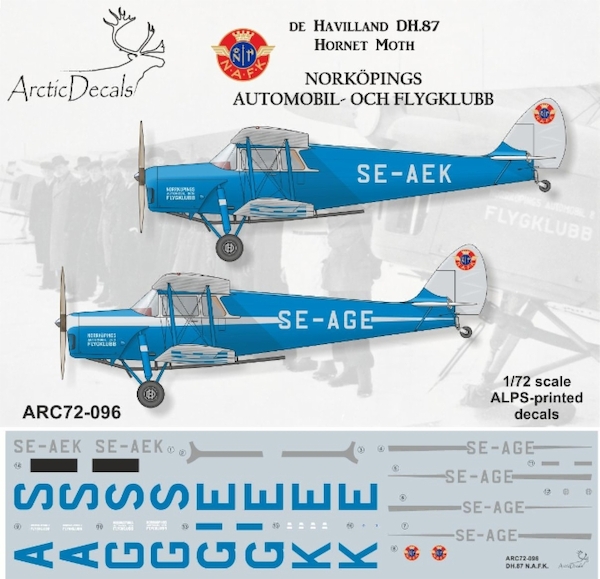 DH87 Hornet Moth (Norkpings Automobil och Flygklubb)  ARC72-096