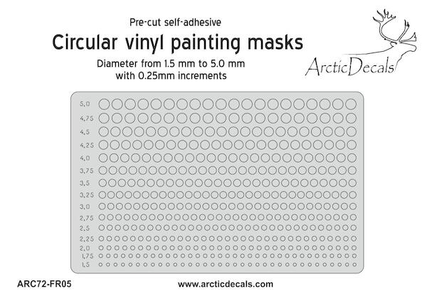 circular vinyl painting masks ARC72-FR05