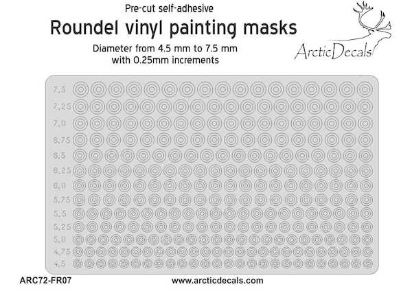 Roundel vinyl painting masks ARC72-FR07