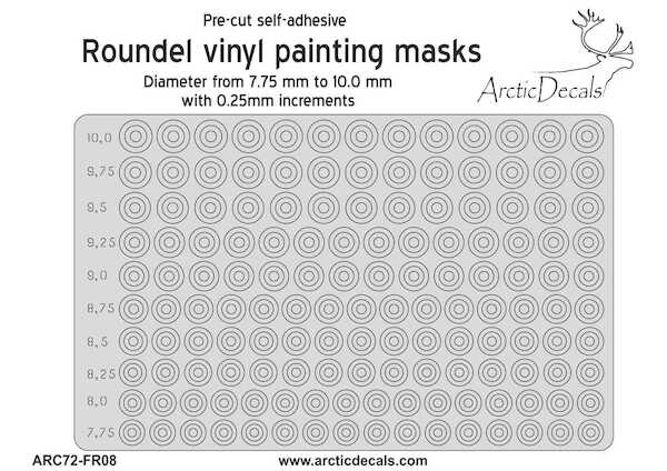 Roundel vinyl painting masks  ARC72-FR08