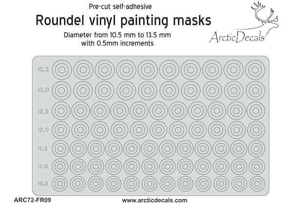 Roundel vinyl painting masks ARC72-FR09