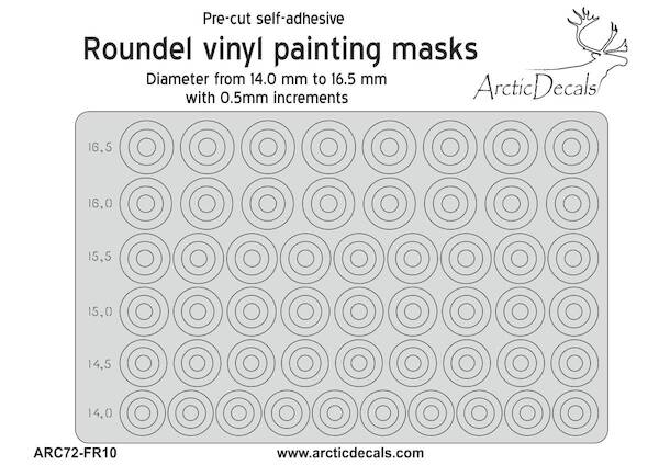 Roundel vinyl painting masks ARC72-FR10
