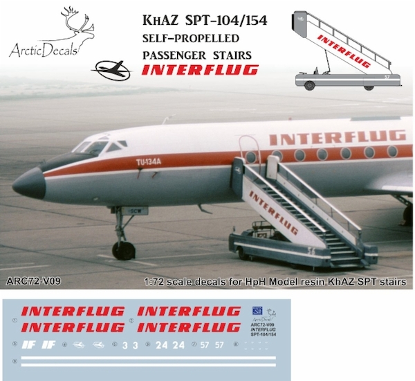Interflug markings for KHAZ SPT-104/154 Self propelled Passenger stairs (HPH)  ARC72-V09